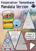 Vorschau - Mal- und Bastelvorlagen - Kooperativer Tannenbaum - Muster: 12 Mandalas - Deckblatt
