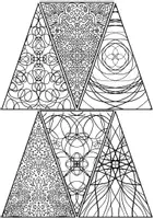Vorschau - Mal- und Bastelvorlagen - Kooperativer Tannenbaum - Muster: 12 Mandalas - Seite 1