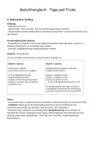 Vorschau - Merkblätter - Gedichtvergleich Tipps und Tricks - Deckblatt
