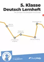 Vorschau - Unterrichtsreihen - Deutsch Lernheft 5. Klasse | inklusive Lernvideos - Deckblatt