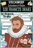 Vorschau - Unterrichtsreihen - Steckbrief Entdecker - Sir Francis Drake | & Schreiben + Malen - Deckblatt