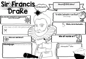 Vorschau - Unterrichtsreihen - Steckbrief Entdecker - Sir Francis Drake | & Schreiben + Malen - Seite 2