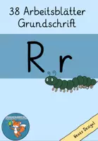 Vorschau - Unterrichtsreihen - Arbeitsblätter Buchstabe R Grundschrift Wochenplan Buchstabeneinführung - Deckblatt