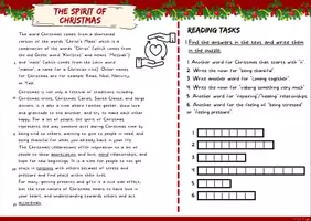 Vorschau - Aufgabenkarten - Christmas - Reading Task Cards (inkl. Lösungen und Vokabelliste) - Seite 2
