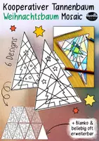 Vorschau - Mal- und Bastelvorlagen - Kooperativer Tannenbaum - Muster: Weihnachtsbaum Mosaic - Deckblatt