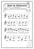 Vorschau - Aufgabenkarten - Weihnachtsversion zur Melodie von Bruder Jakob - Seite 2