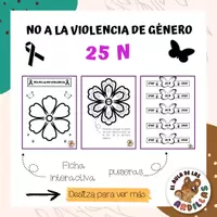 Vista previa - Manualidades / Dibujos para colorear - NO A LA VIOLENCIA DE GÉNERO - Portada
