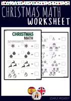 Vista previa - Tarjetas / Manipulativos - Christmas Numbers Addition Worksheet - Portada