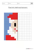 Vorschau - Arbeitsblätter - Mathe: Geometrie Achsensymmetrie - Pixelart - Weihnachten - Seite 2