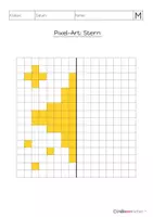 Vorschau - Arbeitsblätter - Mathe: Geometrie Achsensymmetrie - Pixelart - Weihnachten - Seite 3