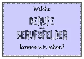 Vorschau - Poster - Lernplakat Welche Berufe kennen wir schon (Berufsfelder) - Seite 1