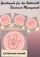 Vorschau - Poster - Handsignale Unterricht Französisch - Classroom Management - Deckblatt
