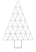 Vorschau - Mal- und Bastelvorlagen - Tannebaum Dreiecke Ausmalbild - Seite 1