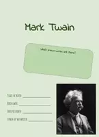 Aperçu - Feuilles d'exercices - Mark Twain - Feuille de travail anglais - Page de couverture