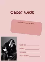 Aperçu - Feuilles d'exercices - Oscar Wilde - Feuille de travail anglais - Page de couverture