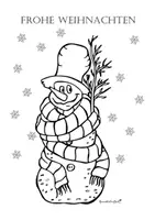 Vorschau - Mal- und Bastelvorlagen - 4 weihnachtliche Ausmalbilder Karten Freebie Weihnachten - Seite 2