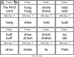 Vorschau - Spiele - I have... who has...? Irregular verbs 3 - Seite 2