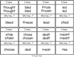 Vorschau - Spiele - I have... who has...? Irregular verbs 3 - Seite 3