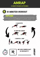 Vorschau - Arbeitsblätter - AMRAP I - 10 Minuten Workout für Kl. 5 - Seite 1