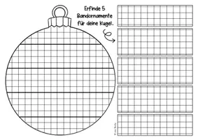 Vorschau - Arbeitsblätter - Weihnachtskugeln mit Bandornamenten - Seite 1