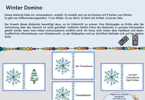 Vorschau - Spiele - Winter Domino von schulzauberei - Deckblatt