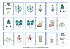 Vorschau - Spiele - Winter Domino von schulzauberei - Seite 1