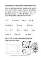 Vorschau - Arbeitsblätter - Dornröschen und die verschwundenen Selbstlaute - Vokale #edukiknaller2021 - Seite 1