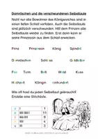 Vorschau - Arbeitsblätter - Dornröschen und die verschwundenen Selbstlaute - Vokale #edukiknaller2021 - Seite 2