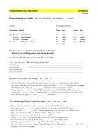Vorschau - Arbeitsblätter - Präpositionen mit Dativ - Übungsblätter A2 - Deckblatt