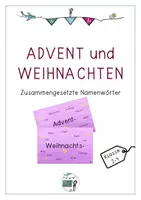 Vorschau - Aufgabenkarten - Advent- und Weihnachtswörter - Deckblatt