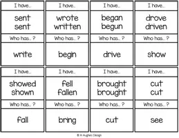 Vorschau - Spiele - I have... who has...? Irregular verbs 2 - Seite 3