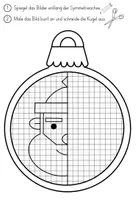 Vorschau - Arbeitsblätter - Weihnachten Spiegelsymmetrie - Spiegeln an einer Symmetrieachse - Seite 1