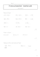 Vorschau - Test - Mathematik Schularbeit und Probeschularbeit 4. Klasse - Seite 1