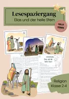 Vorschau - Stationenlernen - Lesespaziergang Weihnachtsgeschichte - Elias und der helle Stern - Deckblatt