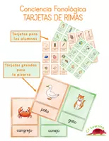 Vista previa - Tarjetas / Manipulativos - Conciencia Fonológica -Tarjetas de Rimas - Portada