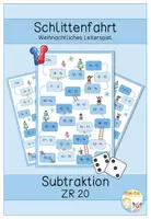 Vorschau - Stationenlernen - Leiterspiel - Subtraktion bis 20 - Deckblatt