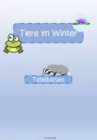 Vorschau - Präsentationen/Tafelbilder - Tafelkarten Tiere im Winter - Deckblatt