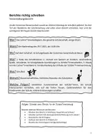 Vorschau - Arbeitsblätter - 6 Arbeitsblätter "Schreiben eines Berichts" - Klasse 6-8 - Deutsch - Seite 1