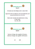 Vorschau - Stationenlernen - Kartei Geldmaße Klasse 1 2 3 4 - Deckblatt