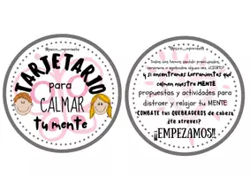 Vista previa - Hojas de trabajo - Tarjetas calmar mente - atención a la diversidad - Portada