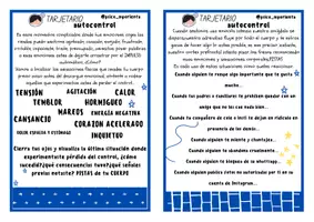 Vista previa - Hojas de trabajo - TARJETAS AZUL AUTOCONTROL - atención a la diversidad - página 2