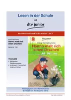 Vorschau - Stundenentwürfe - Unterrichtsmaterial zu ›Hanno malt sich einen Drachen‹ von Irina Korschunow - Deckblatt
