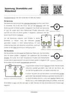 Vorschau - Unterrichtsreihen - Arbeitsheft Spannung, Stromstärke und Widerstand (sofort einsetzbar) - Deckblatt