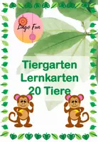 Vorschau - Spiele - Tiergarten Lernkarten für DAF-Schülern oder Junge Kinder - Deckblatt