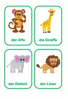 Vorschau - Spiele - Tiergarten Lernkarten für DAF-Schülern oder Junge Kinder - Seite 3