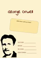 Aperçu - Feuilles d'exercices - George Orwell - Feuille de travail anglais - Page de couverture