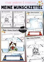 Vorschau - Arbeitsblätter - Meine kreativen Wunschzettel in Sketchnotes - Deckblatt