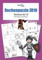 Vorschau - Arbeitsblätter - Rechenpuzzle ZR10 - Rechnen bis 10 - Fasching, Karneval - Deckblatt