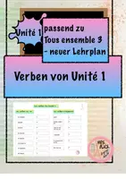 Vorschau - Arbeitsblätter - Tous Ensemble 3: Alle Verben Unité 1 - Deckblatt