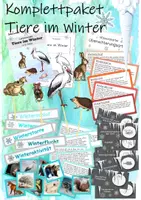 Vorschau - Stundenentwürfe - Lernwerkstatt Tiere im Winter 2./3. Klasse (2-fach differenziert) - Deckblatt